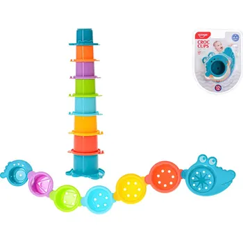 Houpací síť Mikro trading Pyramida spojovací kalíšky do vody - krokodýl 2v1 - 8 ks