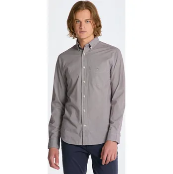 Pánská košile KOŠILE GANT REG POPLIN MICRO CHECK SHIRT PLUMPED RED