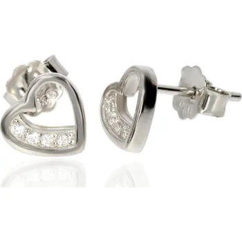 Náušnice Zlatnictví Helios Srdíčka stříbrné náušnice