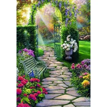 Diamantové malování Diamantové malování - Cesta zahradou (50 x 70)