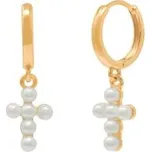 Náušnice křížky s perličkami Rafferty