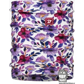 Nákrčník Flísový nákrčník Dráče - Yetti 20, fialová, květy Barva: Fialová, Velikost: uni velikost