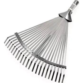 Hrábě Kovové hrábě na listí, pracovní záběr 44 cm (KP-1317406) (Kovové hrábě na listí, s 22 plochými prsty, pracovní záběr 44 cm, nastavitelné pomocí silné křídlové matice od 28 do 42 cm.)