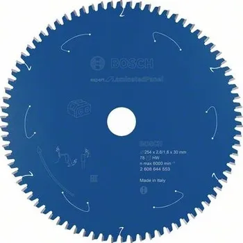 Pilový kotouč Bosch Pilový kotouč Expert for Laminated Panel pro akumulátorové pily 254×2,6/1,8×30 T78 2608644553