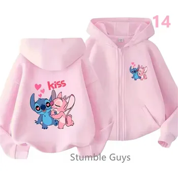 Chlapecký svetr Lilo & Stitch Pohodlná dětská mikina s kapucí "Lilo & Stitch" - růžová (21 motivů) Motiv: 14, Velikost: 110