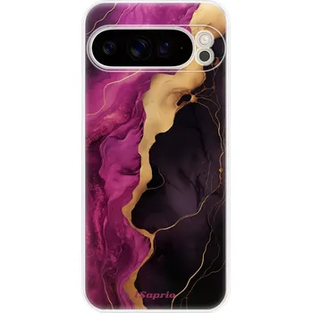 Pouzdro na mobilní telefon Odolné silikonové pouzdro iSaprio - Pink Black Marble - Google Pixel 9 Pro XL