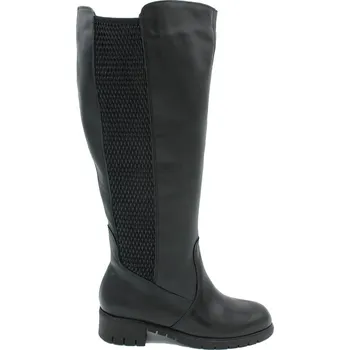 Dámské kozačky Kozačky na široké lýtko De Plus kožené F-142-K-LARA černé - 45