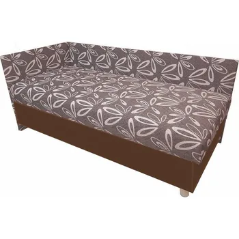 Postel Postel polohovací Senior rohová 90 x 200cm-levá Hnědá kombinace