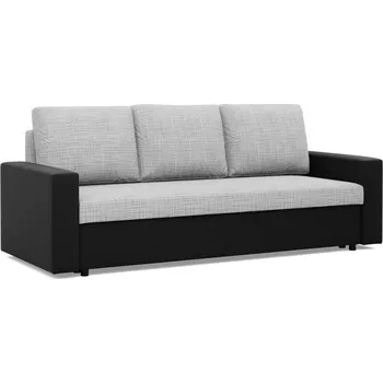 Obývací pokoj Velká rozkládací pohovka LUNA Šedá/černá