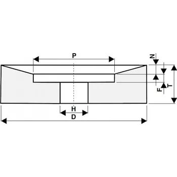Brusný kotouč Tyrolit T428386 | Brúsny kotúč s jednostranným skoseným vybratím 350x40/5,2x127-200x9,8 mm, 98A 60 K 9 V 40