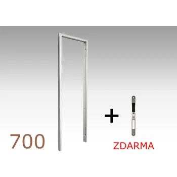 Zárubeň 700 mm - Skrytá zárubeň reverzní AKTIVE 25/15 Průchozí výška: 2 100 mm, Povrch: Hliník - ELOX, Orientace otevírání: Levá, Typ příčky: SDK
