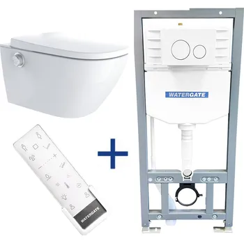 WC sada WATERGATE EASYFIX PLUS předstěnový modul + WATERGATE INTEGRA Premium CUBE sprchovací toaleta WG-200P-SET-WG-MS002