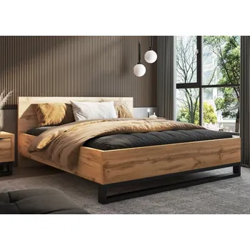 Postel Dvojlůžková postel 180x200 BULLARD - dub wotan