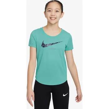 Dětská móda Nike G NK DF TEE LOGO PRO SCOOP Dívčí tričko - 0 - modrá - XL