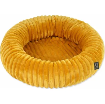 Pelíšek pro psa Dog fantasy Pelech Stripe kulatý hořčicový 50cm