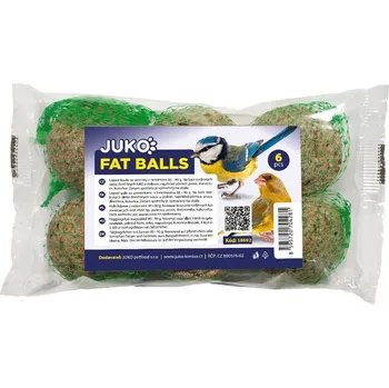Krmivo pro ptáka JUKO Lojová koule se semínky 90g (6 ks)