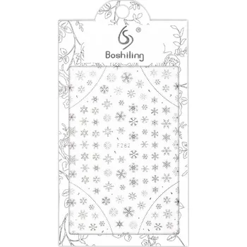 Nailee Samolepky vločky stříbrné F282