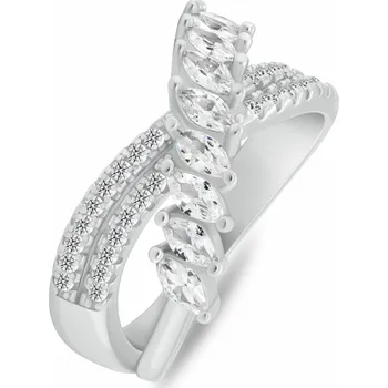 Prsten Brilio Silver Třpytivý stříbrný prsten pro ženy se zirkony RI131W 52 mm + 2 měsíce na vrácení zboží