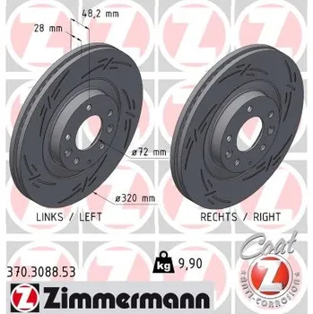 Brzdový kotouč Brzdový kotouč ZIMMERMANN 370.3088.53