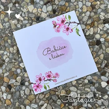 Dárková krabička Atelier Fantazie - Dárková kartička - Babičce s láskou