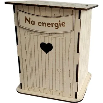 Pokladnička IDARY Dřevěná pokladnička WC - Na energie