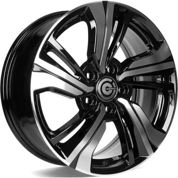 Alu kolo Carbonado Alu Kola Carbonado MONK 7x17 5x114.3 ET45 Black Front Polished 73.1