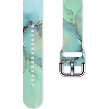 Příslušenství k chytrým hodinkám eses Silikonový mramorový řemínek - Tyrkysový, 22 mm