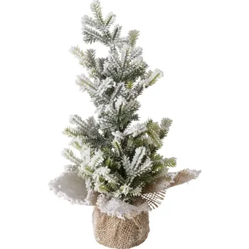 Keramický dřez Boltze Home Úmělý vánoční stromeček v jutovém květináči TANNE, 31 cm