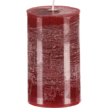 Svíčka Autronic Svíčka sloupcovitá nižší - parafínový vosk, bez vůně, barva bordó. - SVD1000 BOR