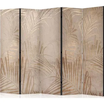 Paraván Paraván Fabulo 5-dílný - Zlaté palmy 172 x 225 cm | stejný design na obou stranách