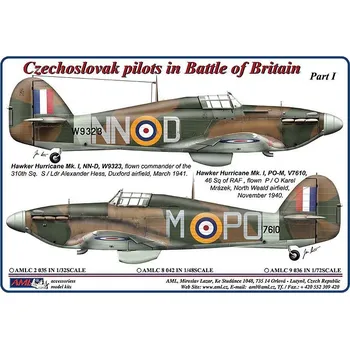 Plastikový model 1/48 Decals Czechoslovak pilots in Battle of Brit.