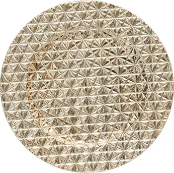 Atmosphera Podložka pod talíř s geometrickým vzorem, zlatá, Ø 33 cm