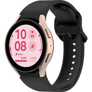 Ostatní příslušenství k chytrým hodinkám eses Silikonový řemínek pro Samsung Galaxy Watch 4, 5, 6, 7, FE - Černý, OneClick