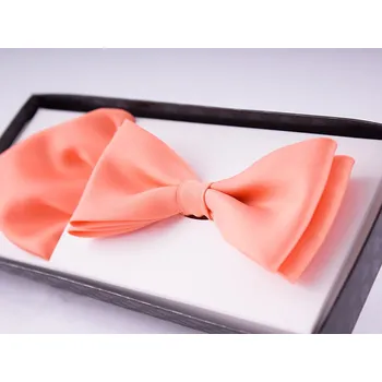 Pánský motýlek s kapesníkem do saka tmavě meruňkový 31, VELIKOST UNI