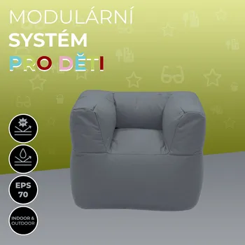 Zahrada DEOKORK Zahradní dětské textilní křeslo MODULTEX KIDS (šedá)
