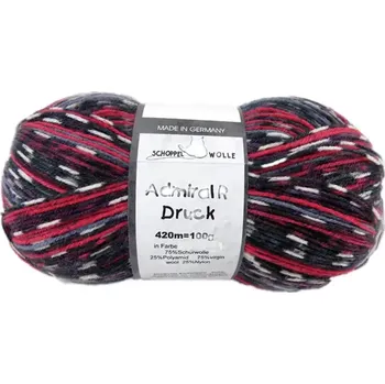 Příze Schoppel Wolle Admiral R Druck 2183 Katzenbeißer (Příze Admiral R Druck 2183 Katzenbeißer)