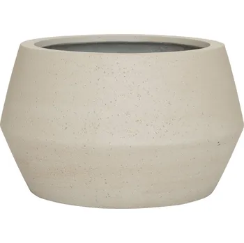 Květináč Harith Low Beige Washed L - Ø 53 cm / V 32 cm