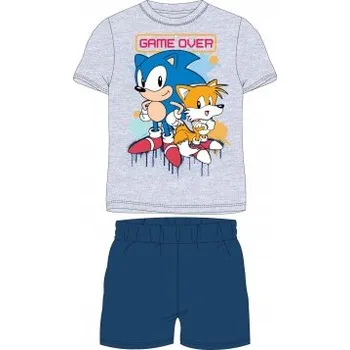 Chlapecké pyžamo E plus M - Dětské pyžamo s motivem Ježka Sonica. Tričko s krátkým rukávem a šortky 128