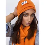 Dámská tepláková VSB čepice oranžová, Barva oranžová s bílou stuhou, VELIKOST UNI
