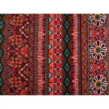 Bavlněná látka / plátno s řidší vazbou etno