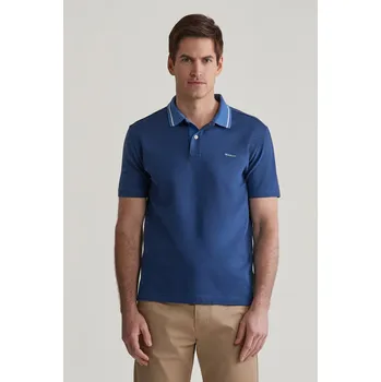 POLOKOŠILE GANT MICRO HOUNDSTOOTH POLO VINTAGE BLUE