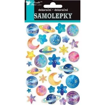 samolepka Samolepky se zlatou ražbou - planety a hvězdy - 10194