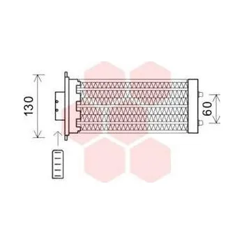 Výměník tepla Vymenik tepla, Vnitrni vytapeni VAN WEZEL 37006573