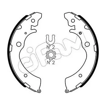 Auto-moto Sada brzdových čelistí CIFAM 153-154
