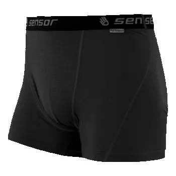 Pánské spodní prádlo Boxerky Sensor MERINO ACTIVE, černé - S