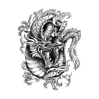 Odstranitelné tetování Dragon - nalepovací tetování