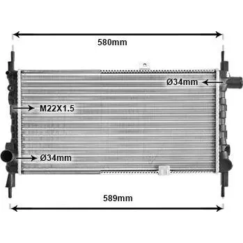 Motor automobilu Chladič, chlazení motoru VAN WEZEL 37002063