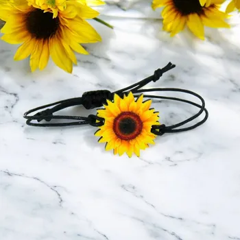 Náramek art-wood.cz Provázkový náramek - Slunečnice