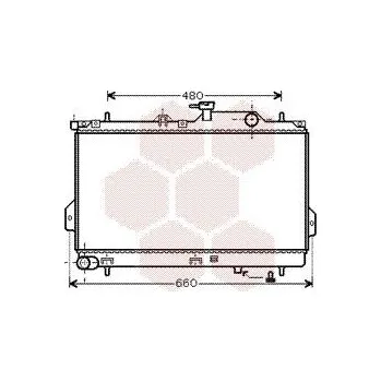 Motor automobilu Chladič, chlazení motoru VAN WEZEL 82002098
