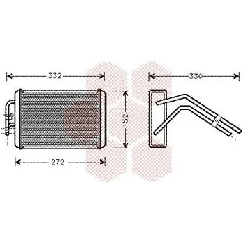 Výměník tepla Vymenik tepla, Vnitrni vytapeni VAN WEZEL 18006291